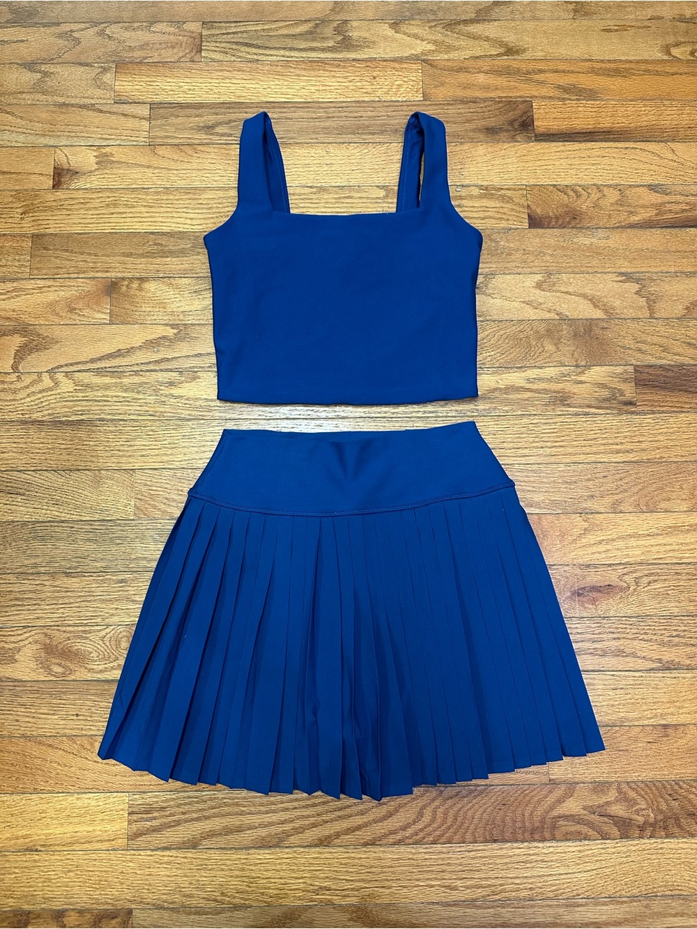Abercrombie & Fitch Royal Blue Pleated Skirt Set